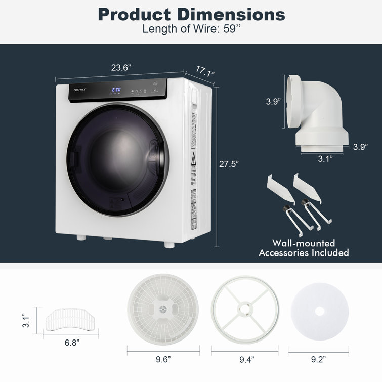 Costway compact laundry discount dryer